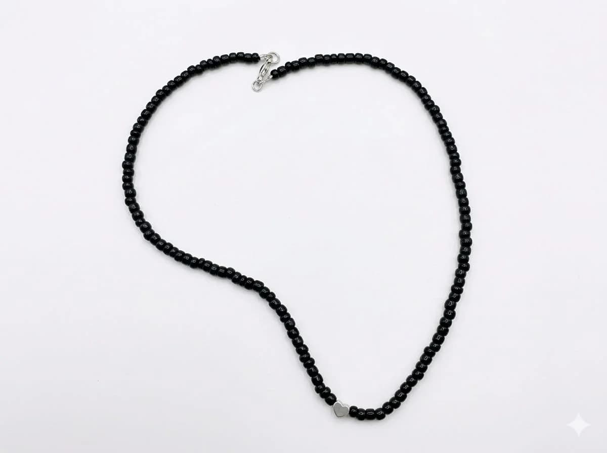 NECKLACE BOHO WHITH HEART