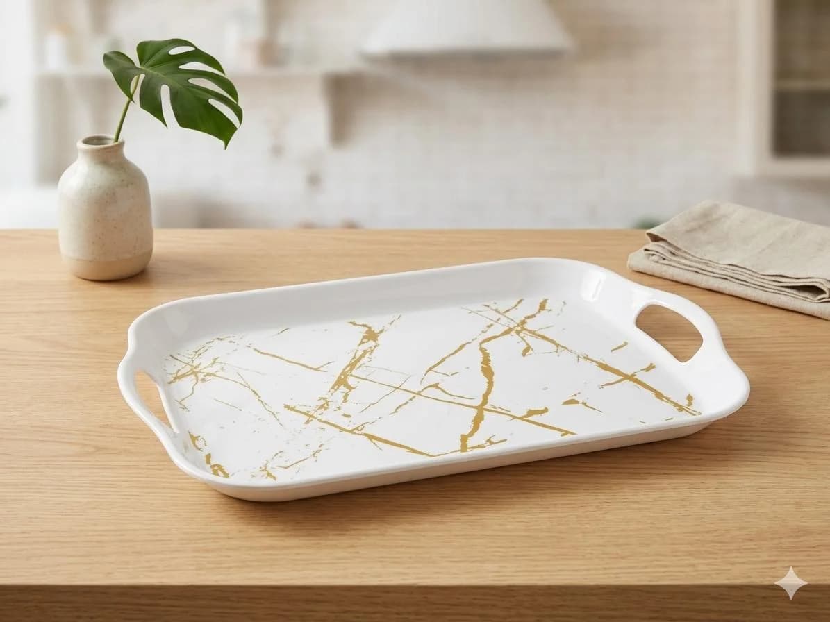 rectangular plastic tray