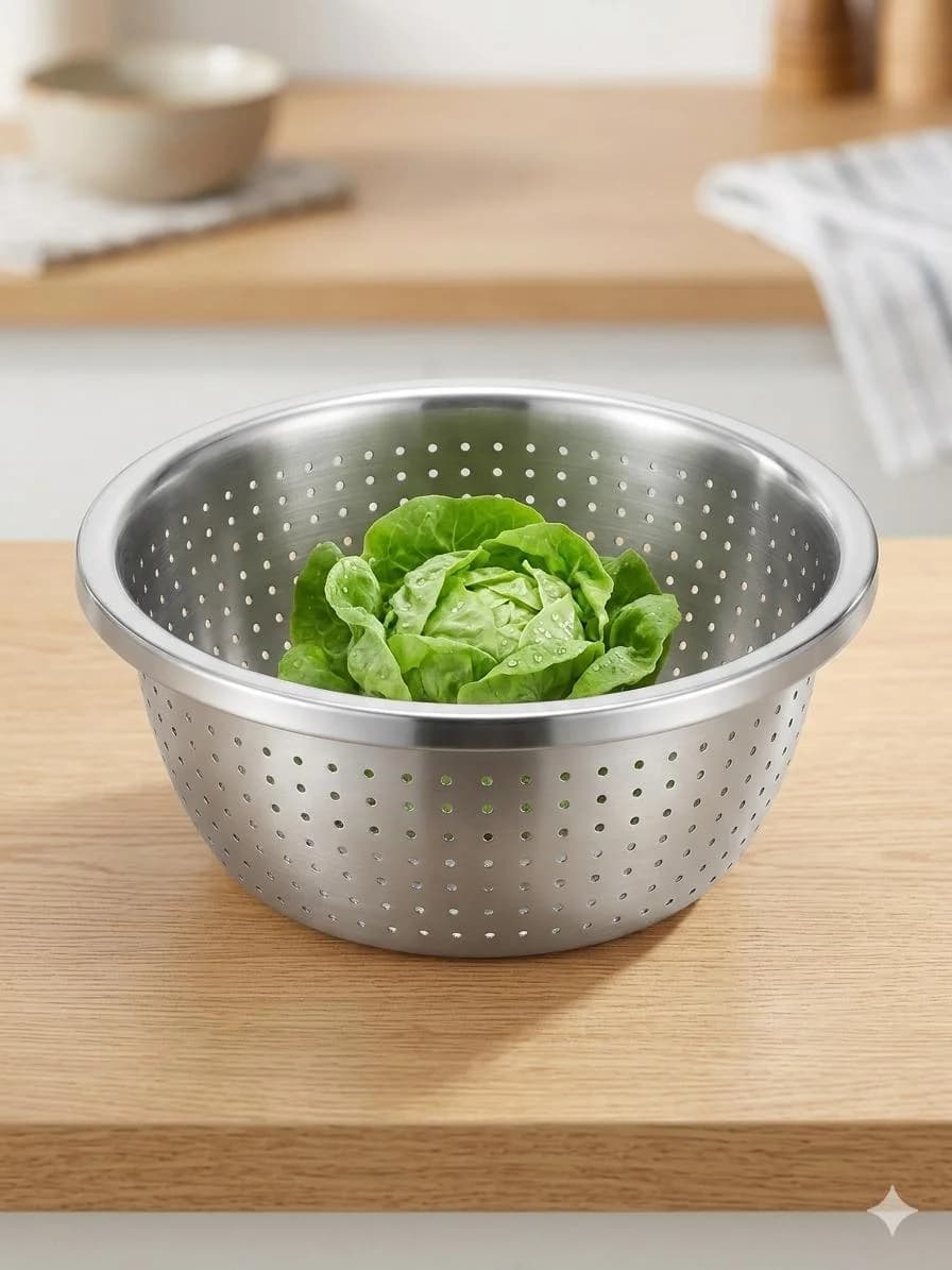 stainless steel rice sieve strainer basket for kitchen