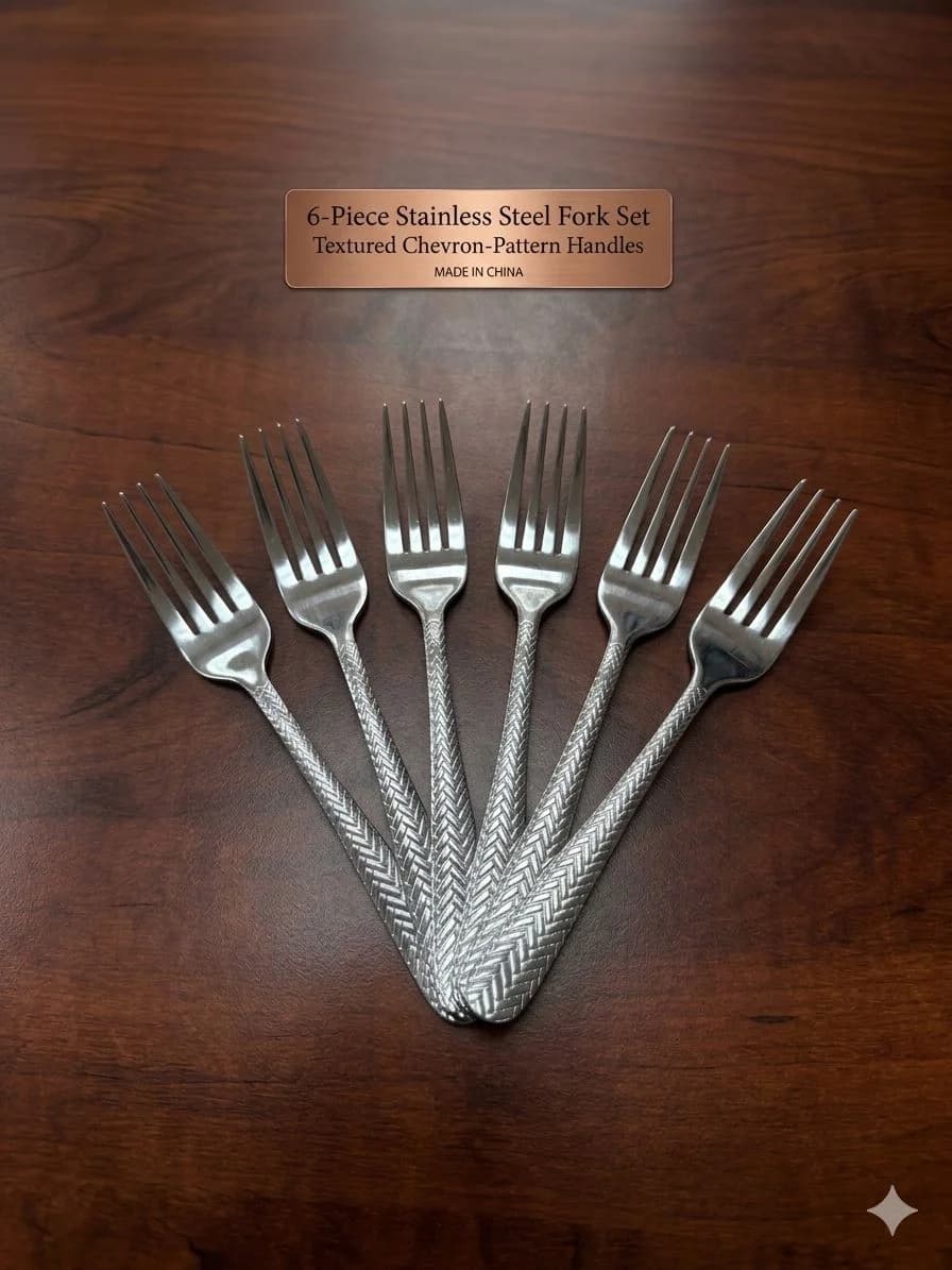 small stainless fork 6 pieces