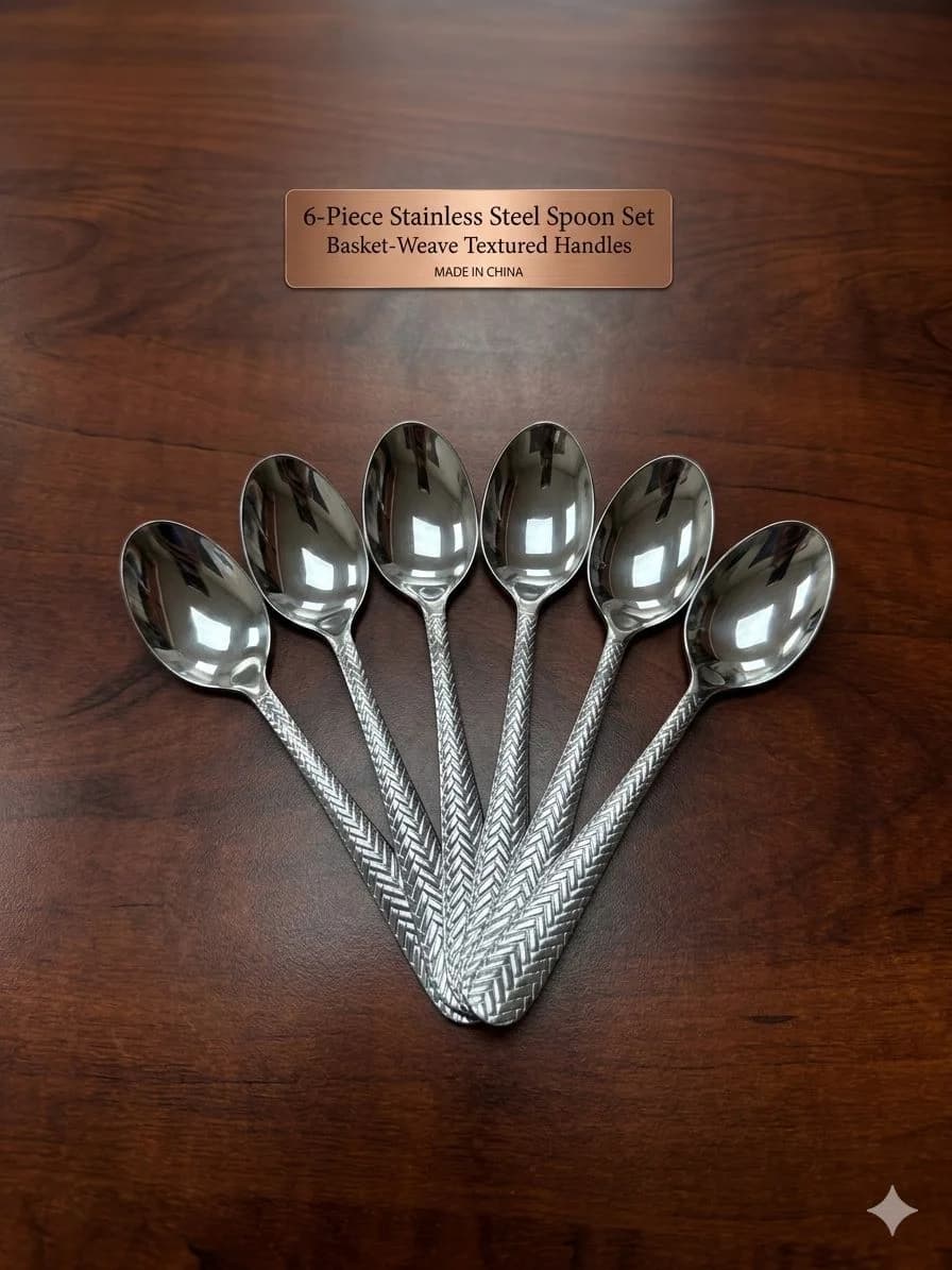 small stainless spoon 6 pieces