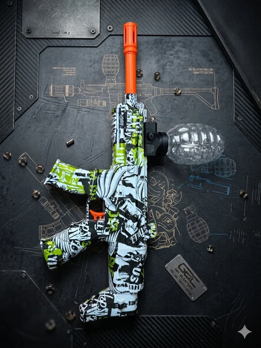 scar-l water bomb toy gun white green