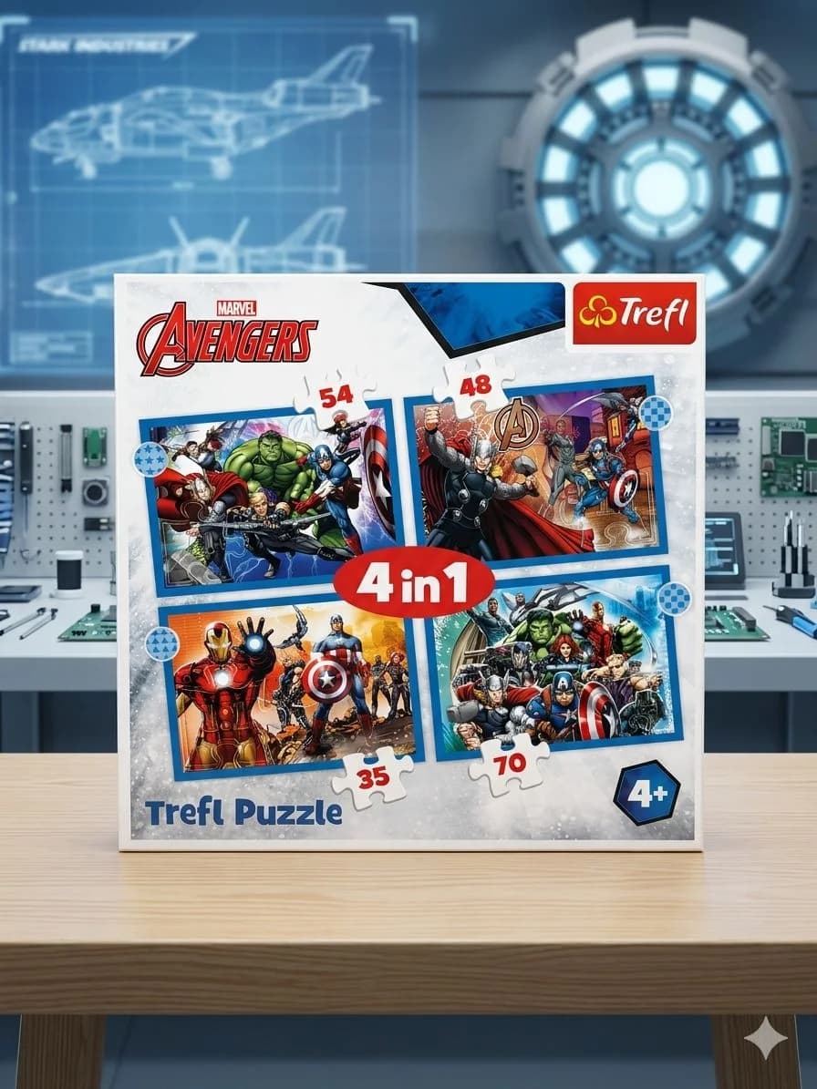 Puzzles 4 in 1 Brave Avengers Disney Marvel The Avenger 8 pcs